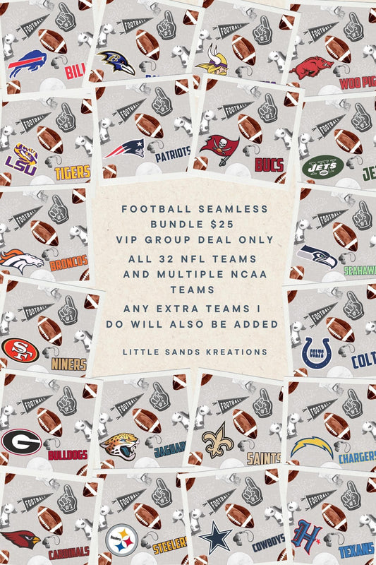 Gender neutral seamless, bow seamless, and bow png Bundle of all pro teams and several college teams!