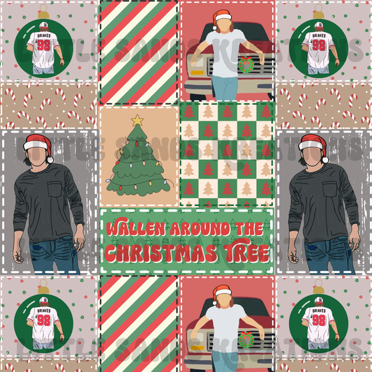 Wallen around the Christmas tree