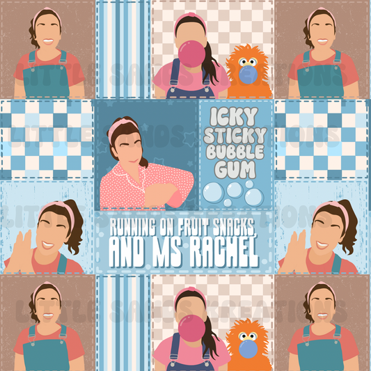 Ms Rachel patchwork-blue