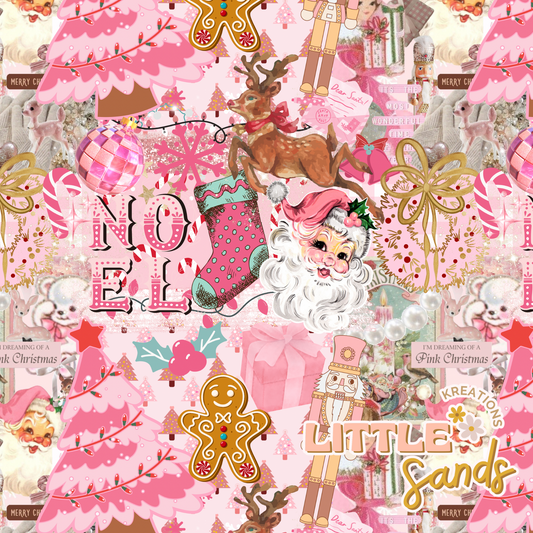 Pink Christmas collage