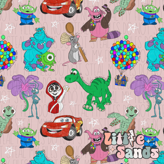 Chalk characters-pink